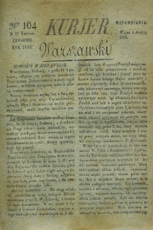 Kurjer Warszawski. 1828, Nro 104 (17 kwietnia)