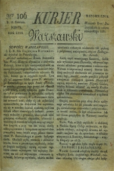 Kurjer Warszawski. 1828, Nro 106 (19 kwietnia)