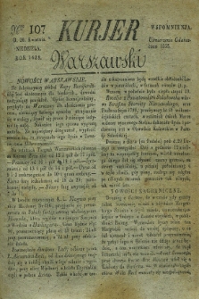 Kurjer Warszawski. 1828, Nro 107 (20 kwietnia)
