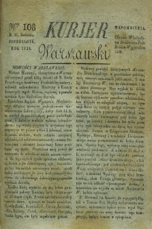 Kurjer Warszawski. 1828, Nro 108 (21 kwietnia)