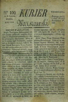 Kurjer Warszawski. 1828, Nro 109 (22 kwietnia)