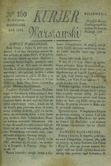 Kurjer Warszawski. 1828, Nro 160 (16 czerwca)