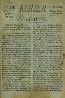 Kurjer Warszawski. 1828, Nro 170 (26 czerwca)