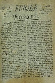 Kurjer Warszawski. 1828, Nro 171 (27 czerwca)