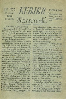 Kurjer Warszawski. 1828, Nro 177 (4 lipca)