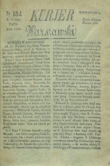 Kurjer Warszawski. 1828, Nro 184 (11 lipca) + dod.
