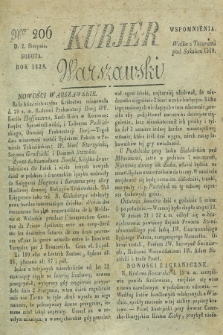 Kurjer Warszawski. 1828, Nro 206 (2 sierpnia)