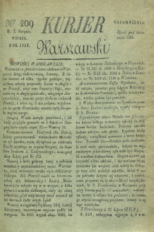 Kurjer Warszawski. 1828, Nro 209 (5 sierpnia)