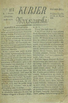 Kurjer Warszawski. 1828, Nro 211 (7 sierpnia)