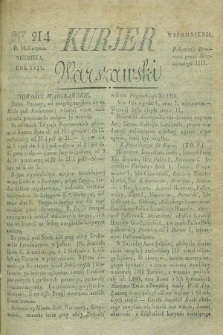 Kurjer Warszawski. 1828, Nro 214 (10 sierpnia)