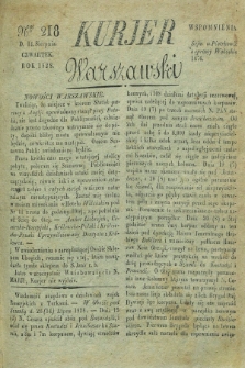 Kurjer Warszawski. 1828, Nro 218 (14 sierpnia)