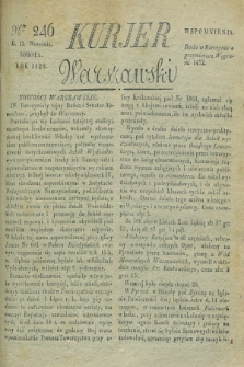 Kurjer Warszawski. 1828, Nro 246 (13 września)