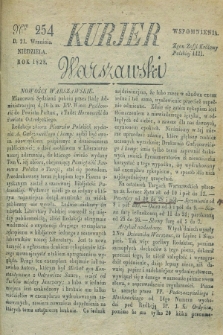 Kurjer Warszawski. 1828, Nro 254 (21 września)