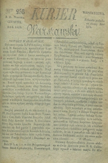 Kurjer Warszawski. 1828, Nro 258 (25 września)