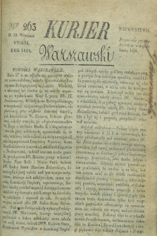 Kurjer Warszawski. 1828, Nro 263 (30 września)