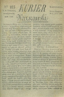 Kurjer Warszawski. 1828, Nro 283 (20 października)