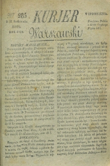 Kurjer Warszawski. 1828, Nro 285 (22 października)