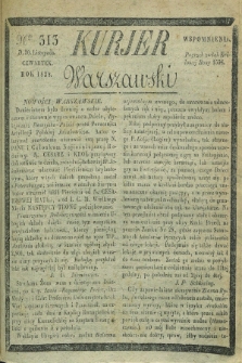 Kurjer Warszawski. 1828, Nro 313 (20 listopada)