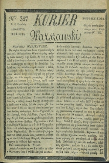 Kurjer Warszawski. 1828, Nro 327 (4 grudnia)