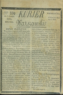 Kurjer Warszawski. 1828, Nro 339 (17 grudnia)