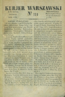 Kurjer Warszawski. 1829, № 112 (26 kwietnia)