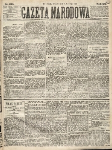 Gazeta Narodowa. 1881, nr 205