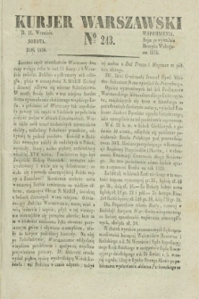 Kurjer Warszawski. 1830, № 243 (11 września)