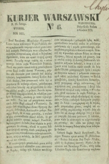 Kurjer Warszawski. 1831, № 45 (15 lutego)