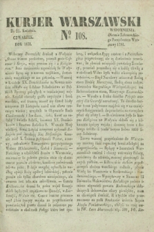 Kurjer Warszawski. 1831, № 108 (21 kwietnia)
