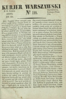 Kurjer Warszawski. 1831, № 110 (23 kwietnia)