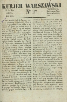Kurjer Warszawski. 1831, № 137 (21 maja)