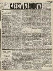 Gazeta Narodowa. 1881, nr 214