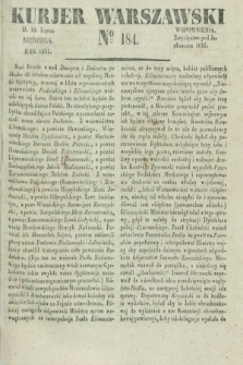 Kurjer Warszawski. 1831, № 184 (10 lipca)
