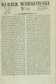 Kurjer Warszawski. 1831, № 194 (20 lipca)