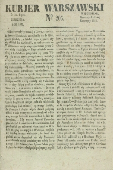 Kurjer Warszawski. 1831, № 205 (31 lipca)