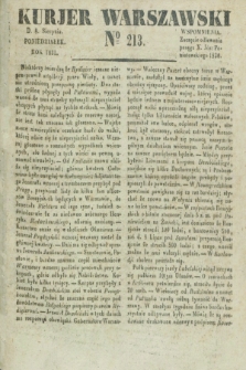 Kurjer Warszawski. 1831, № 213 (8 sierpnia)