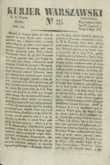 Kurjer Warszawski. 1831, № 215 (10 sierpnia)