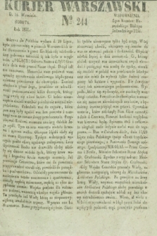 Kurjer Warszawski. 1831, № 244 (10 września)