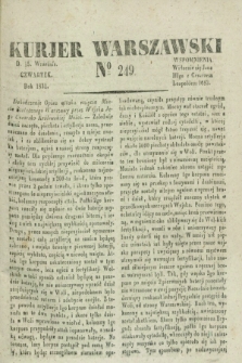 Kurjer Warszawski. 1831, № 249 (15 września)