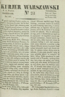 Kurjer Warszawski. 1831, № 253 (19 września)