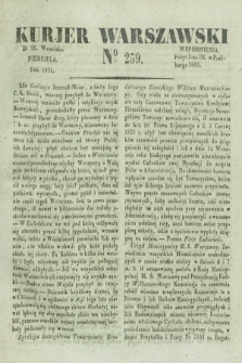 Kurjer Warszawski. 1831, № 259 (25 września)