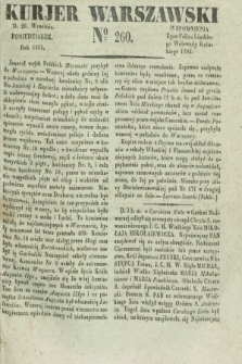 Kurjer Warszawski. 1831, № 260 (26 września)