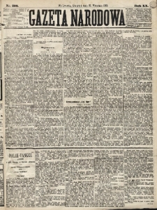 Gazeta Narodowa. 1881, nr 216