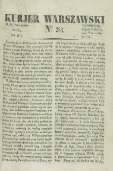 Kurjer Warszawski. 1831, № 283 (19 października)