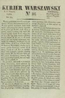 Kurjer Warszawski. 1831, № 305 (11 listopada)