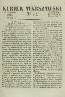 Kurjer Warszawski. 1831, № 317 (23 listopada)