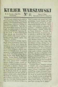 Kurjer Warszawski. 1834, № 12 (13 stycznia)