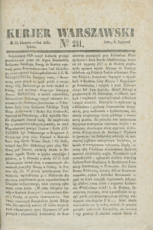 Kurjer Warszawski. 1834, № 231 (30 sierpnia)