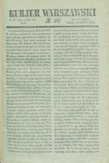 Kurjer Warszawski. 1835, № 192 (22 lipca)