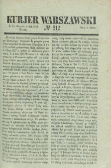 Kurjer Warszawski. 1835, № 212 (11 sierpnia)